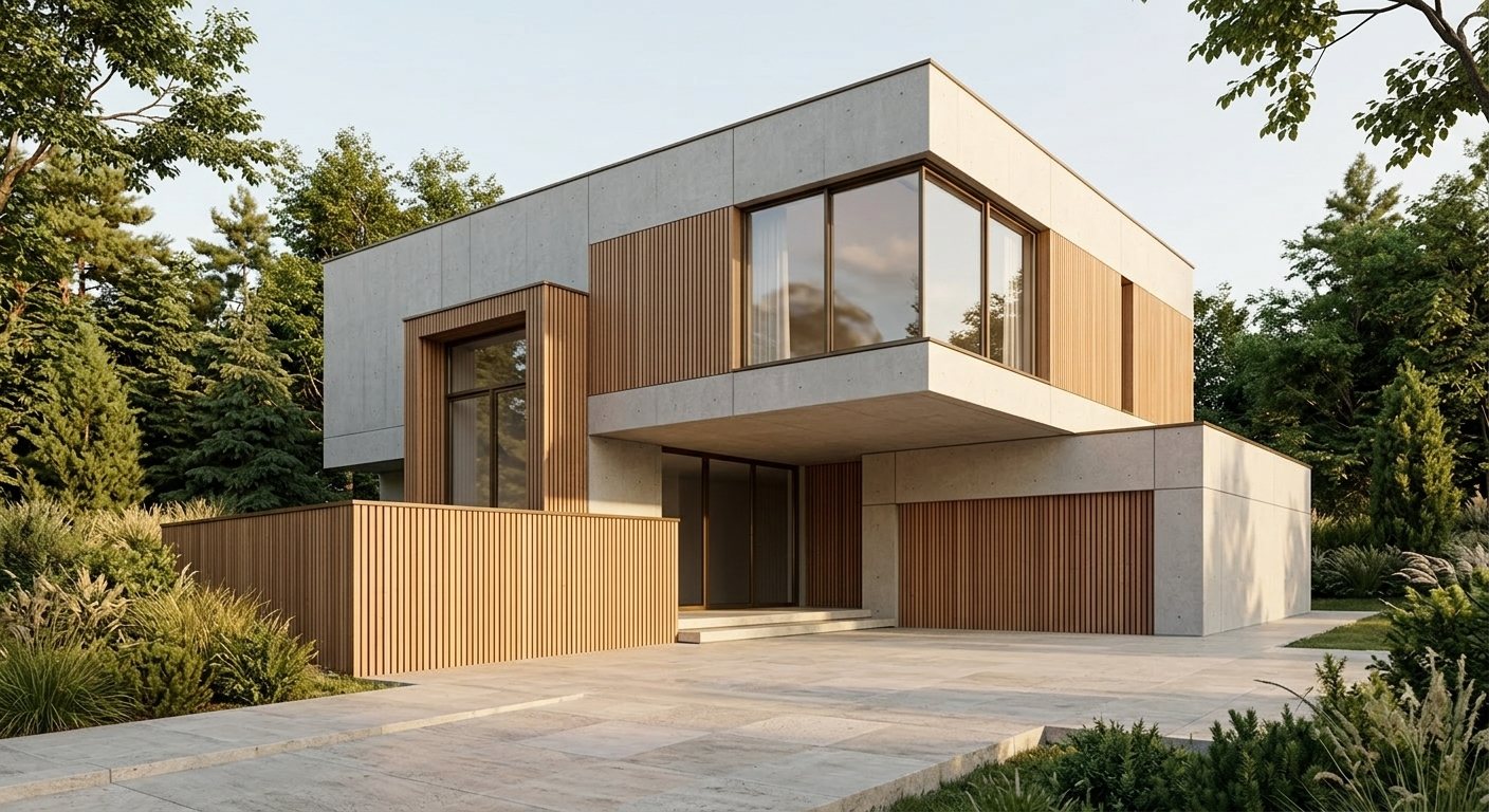 Line Sketch to Photoreal Massing preview render